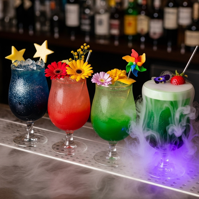 Colorful & Whimsical Fairy Tale Cocktails | Enchanting Bar Creations