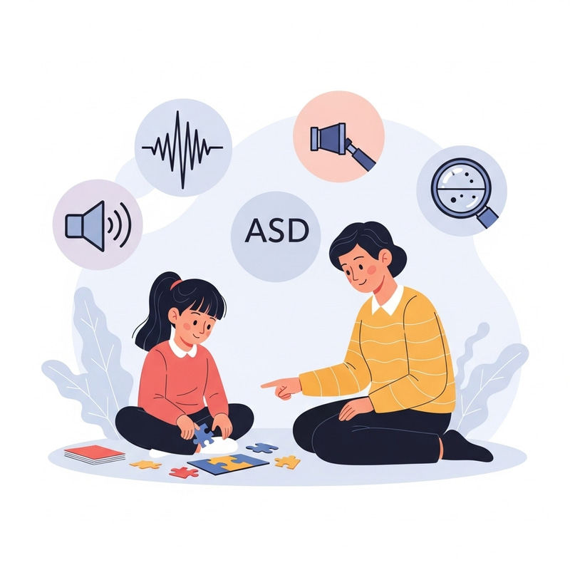 Understanding Autism Spectrum Disorders: Educational Illustration Understanding Autism Spectrum Disorders: Educational Illustration