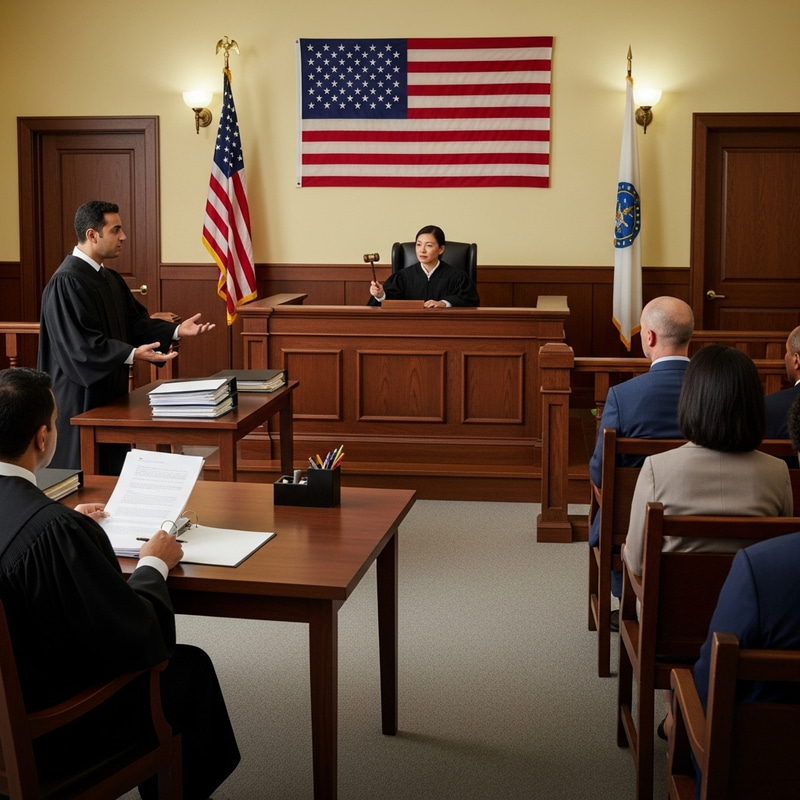 Law and Diversity: Female Asian Judge, Court Room Sticker