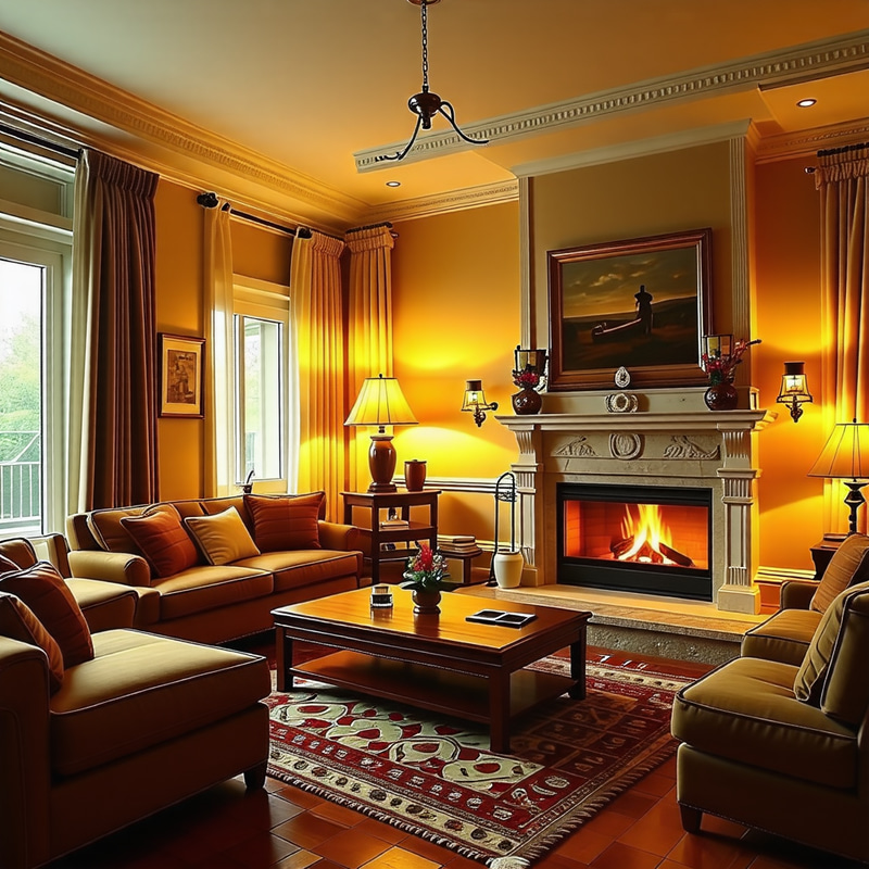 Cozy Living Room Interior Inspired by Rembrandt Cozy Living Room Interior Inspired by Rembrandt