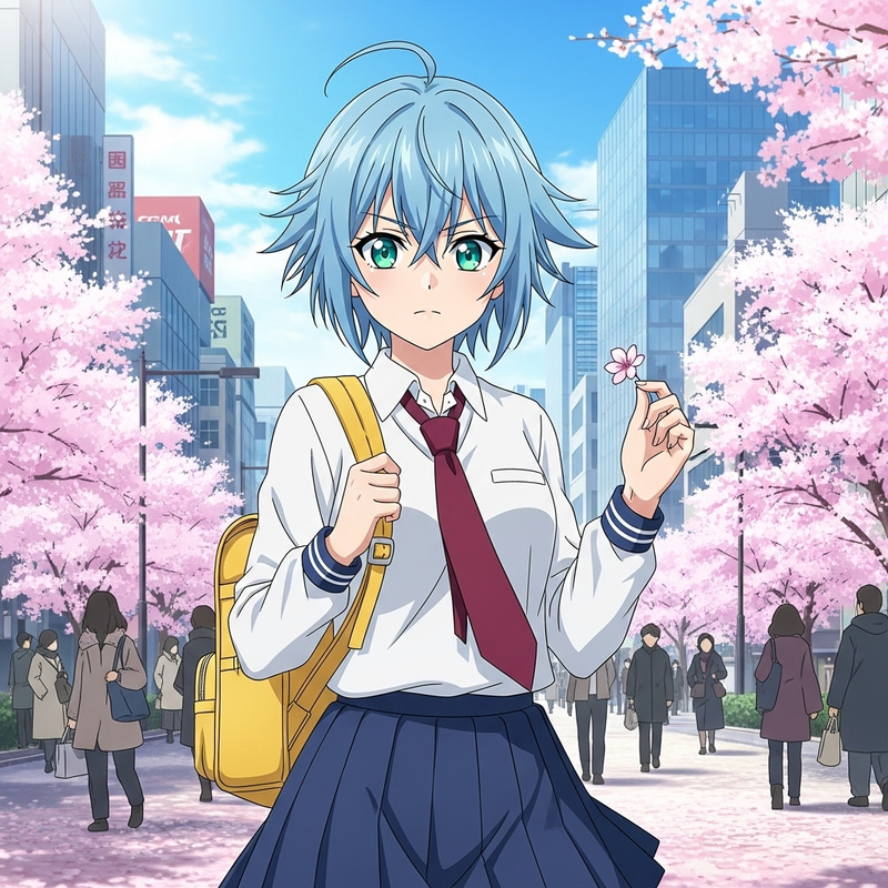 Anime-Style Young Female Character Design with Emerald Green Eyes Anime-Style Young Female Character Design with Emerald Green Eyes