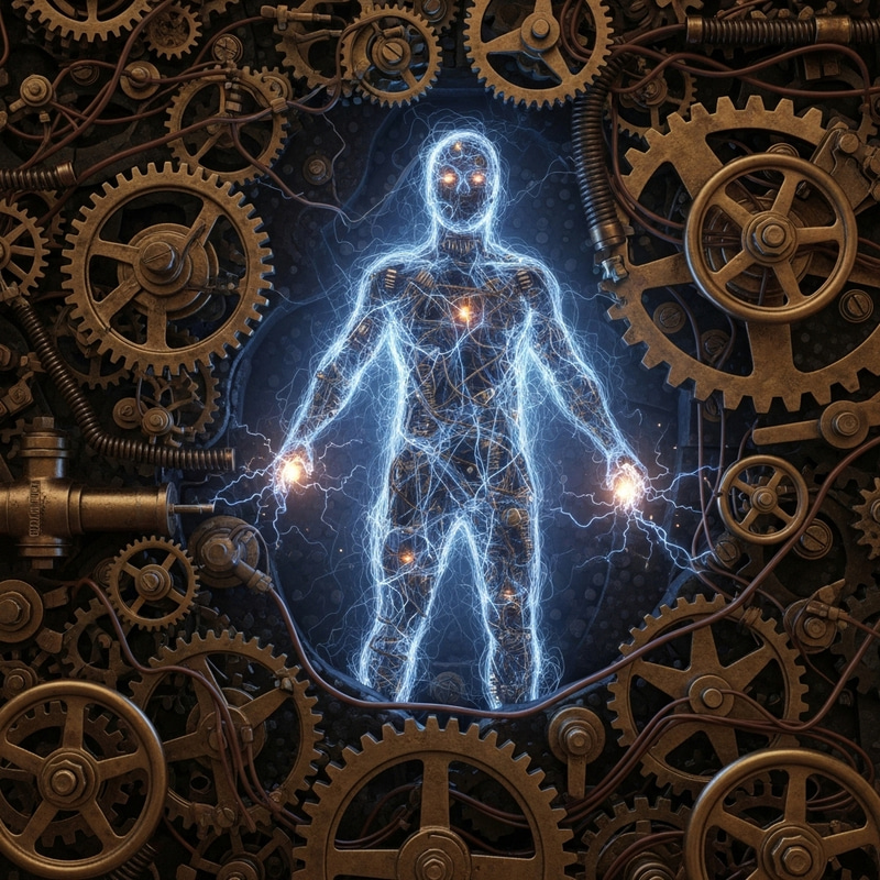 Ghost in the Machine: Eerie Spirit Among Antique Gears Ghost in the Machine: Eerie Spirit Among Antique Gears