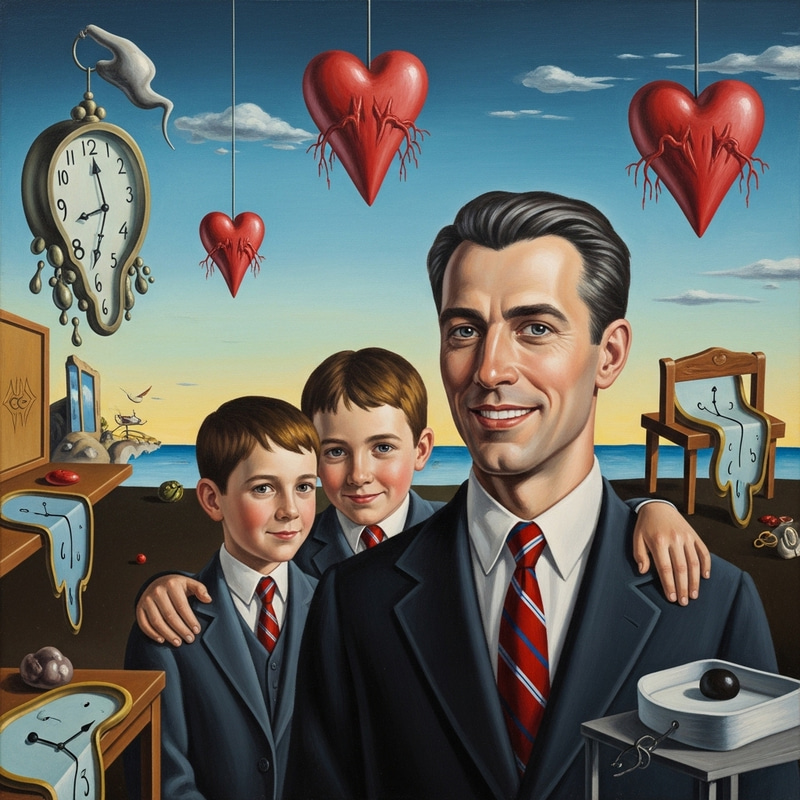 Surreal Dream: Embodying Father, Brother, and Friend Roles in Salvador Dali Inspired Setting Surreal Dream: Embodying Father, Brother, and Friend Roles in Salvador Dali Inspired Setting