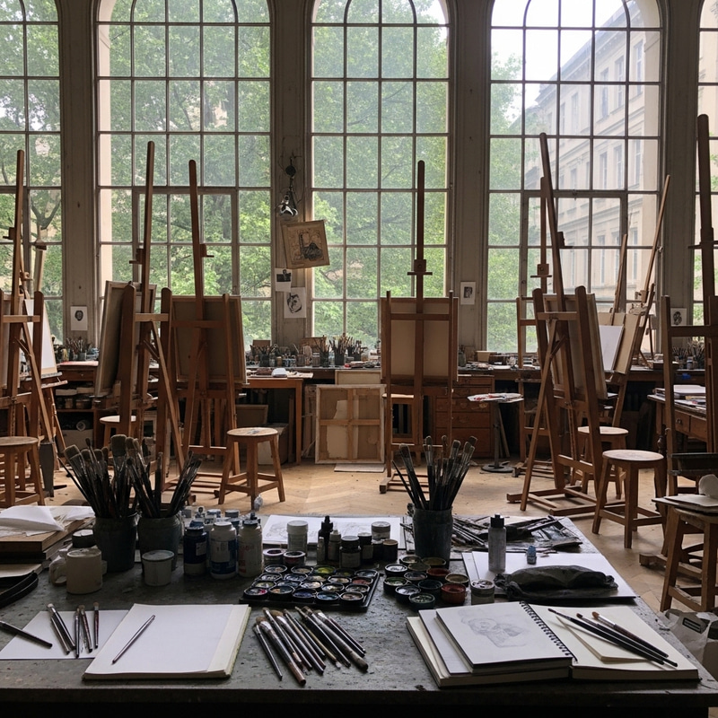 Elegant Art Studio Atelier: Creative Workspace