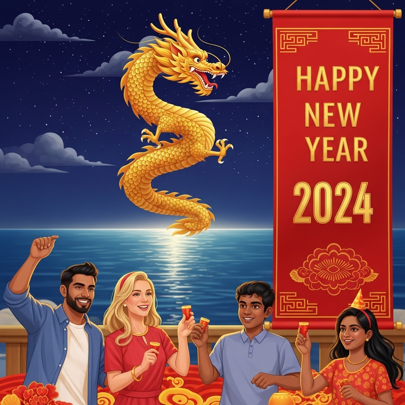 Lunar New Year 2024 Golden Dragon Family Celebration