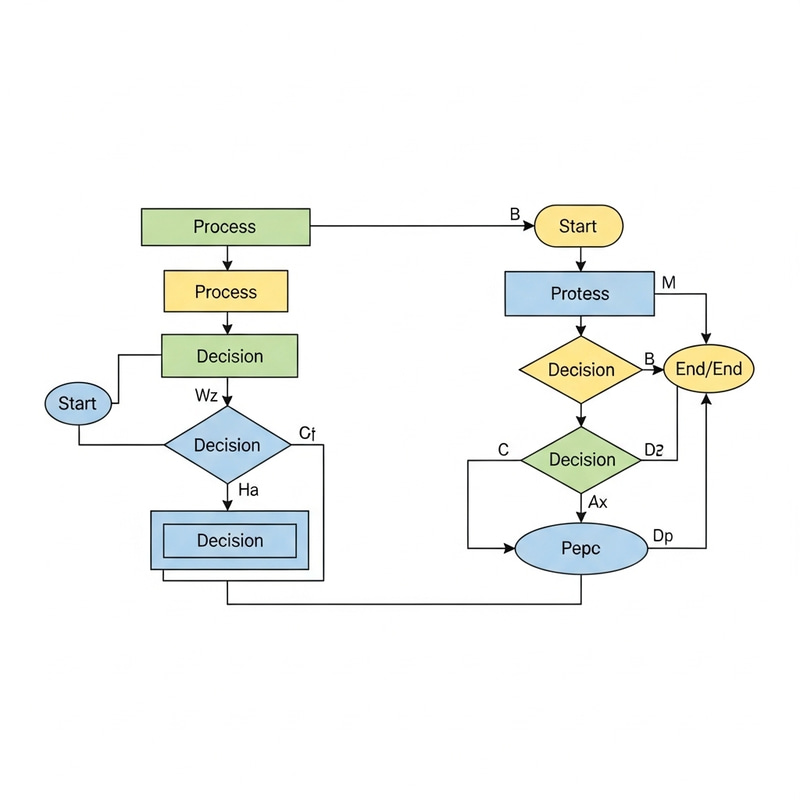 Professional and Clear Flowchart Design | Organized Layout Professional and Clear Flowchart Design | Organized Layout