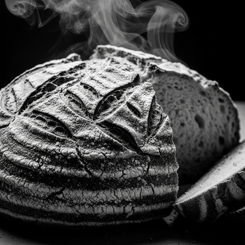 Handcrafted Black and White Bread - Unique Artisan Creation Handcrafted Black and White Bread - Unique Artisan Creation