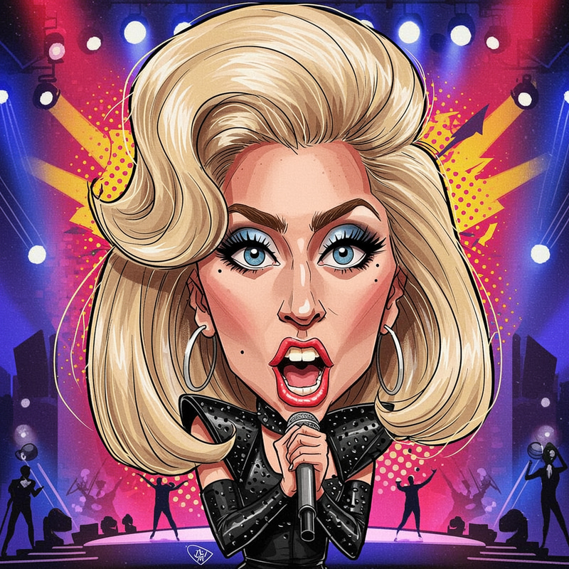 Lady Gaga Caricature Art Collection