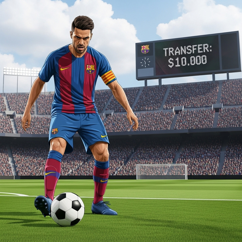 Barcelona Footballer in $10000 Transfer - Digital Art Barcelona Footballer in $10000 Transfer - Digital Art