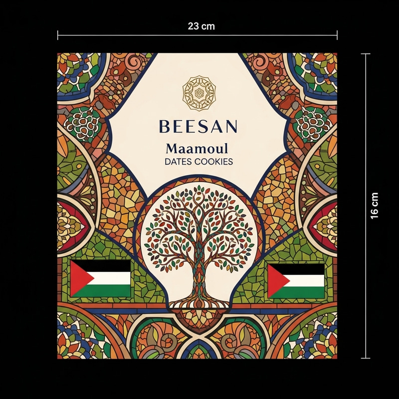 Vibrant Maamoul Dates Cookies Packaging Inspired by Palestinian Heritage Vibrant Maamoul Dates Cookies Packaging Inspired by Palestinian Heritage