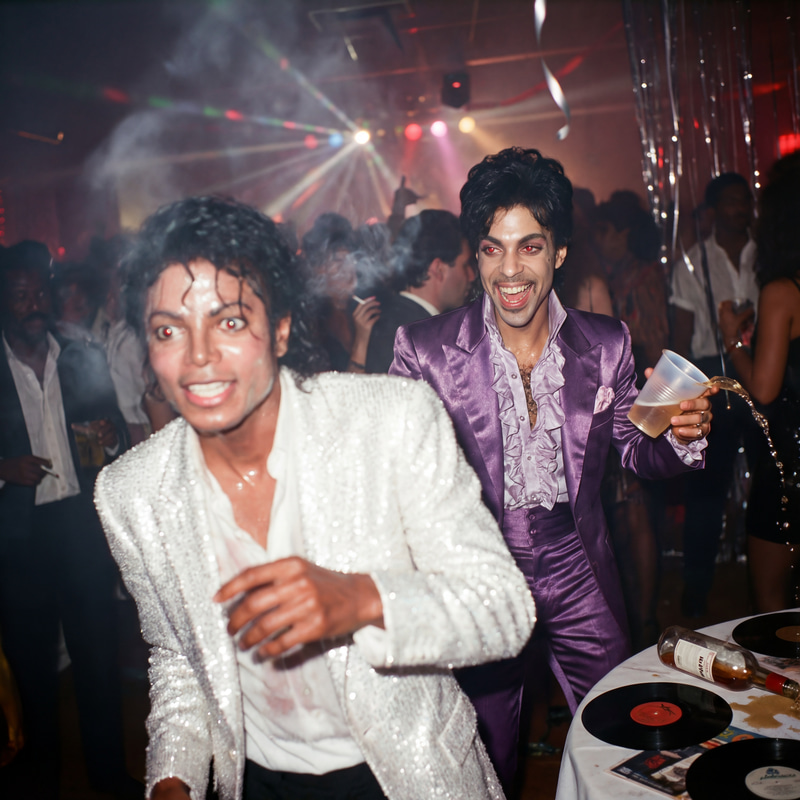 Epic 90s Party Photo of Michael Jackson & Prince
