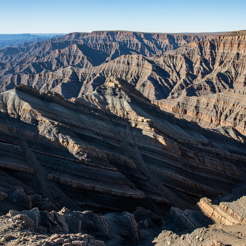 Abstract Shale Formations in Mesmerizing Panorama Abstract Shale Formations in Mesmerizing Panorama