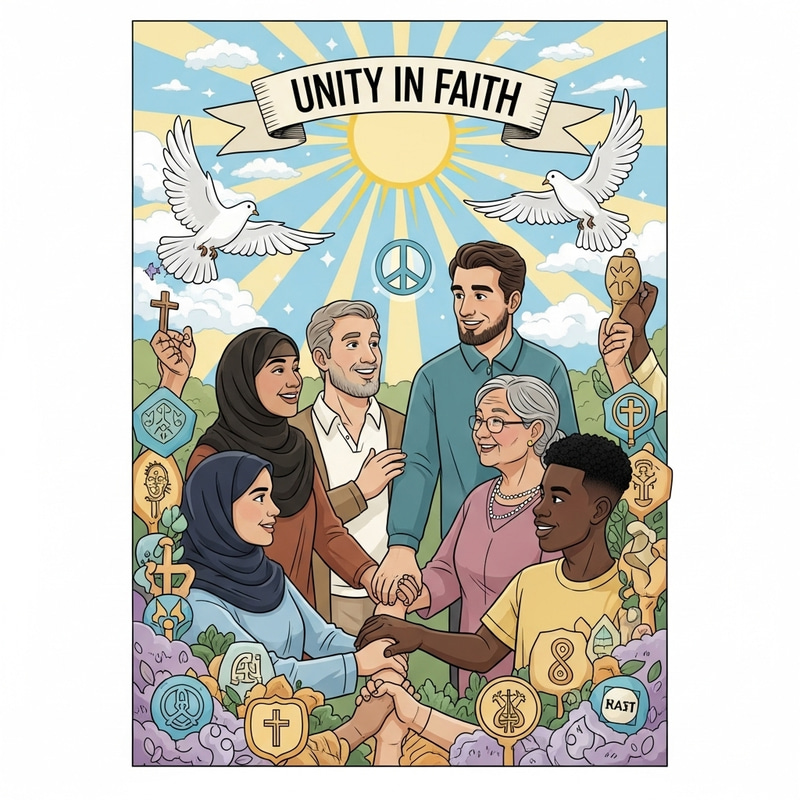 Positive Effects of Religion: A Unity in Faith Poster Positive Effects of Religion: A Unity in Faith Poster