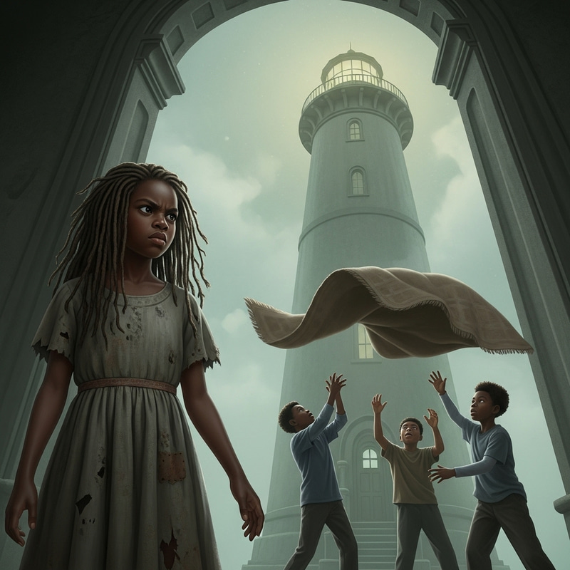 Ghostly Encounter: African American Girl vs. Mischievous Boys Inside Lighthouse Ghostly Encounter: African American Girl vs. Mischievous Boys Inside Lighthouse