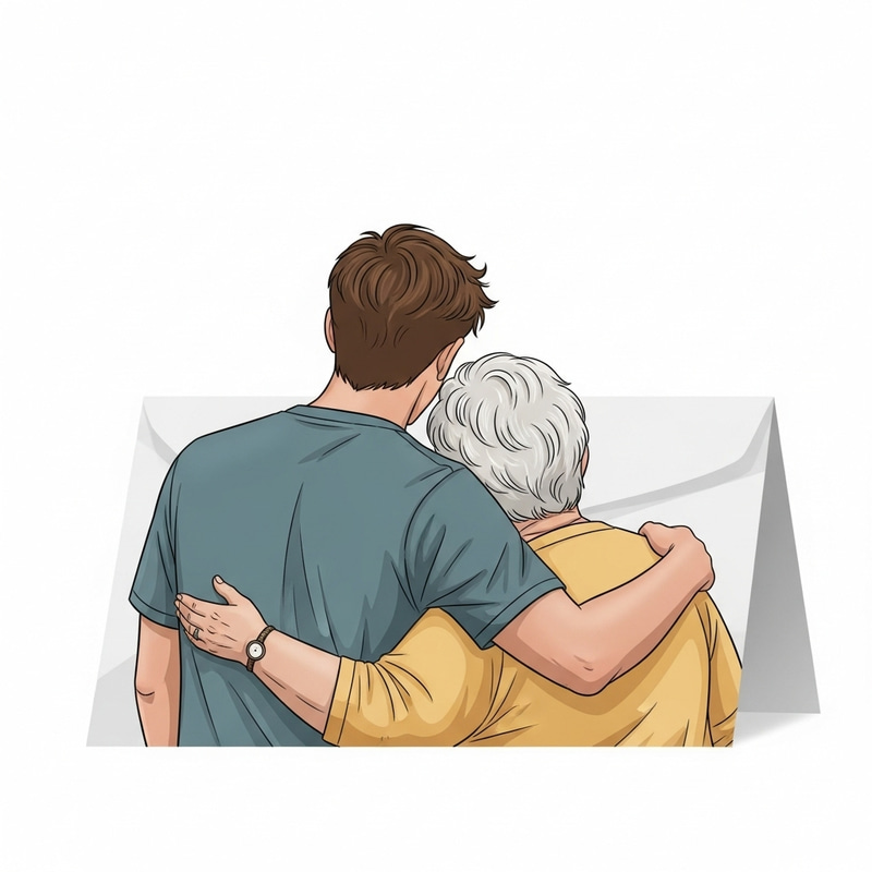 Heartfelt Multi-Generational Back Hug Card Heartfelt Multi-Generational Back Hug Card