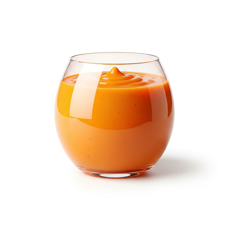 Thick Orange Smoothie in Glass Logo Design | Realistic Artwork Thick Orange Smoothie in Glass Logo Design | Realistic Artwork