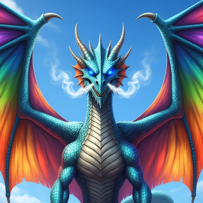 Colorful Dragon | Vibrant Fantasy Creature with Majestic Wings Colorful Dragon | Vibrant Fantasy Creature with Majestic Wings