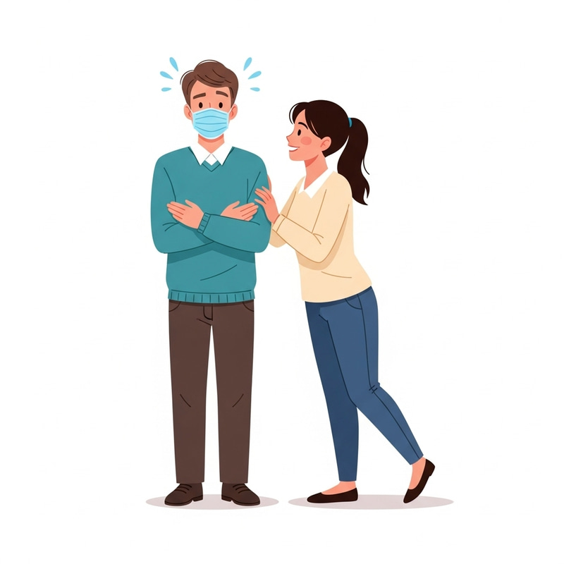 Humorous Illustration: Importance of Respect and Personal Space Humorous Illustration: Importance of Respect and Personal Space