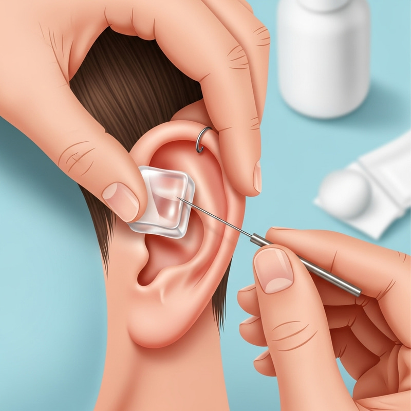 DIY Ear Piercing: Needle & Ice Cube Guide DIY Ear Piercing: Needle & Ice Cube Guide
