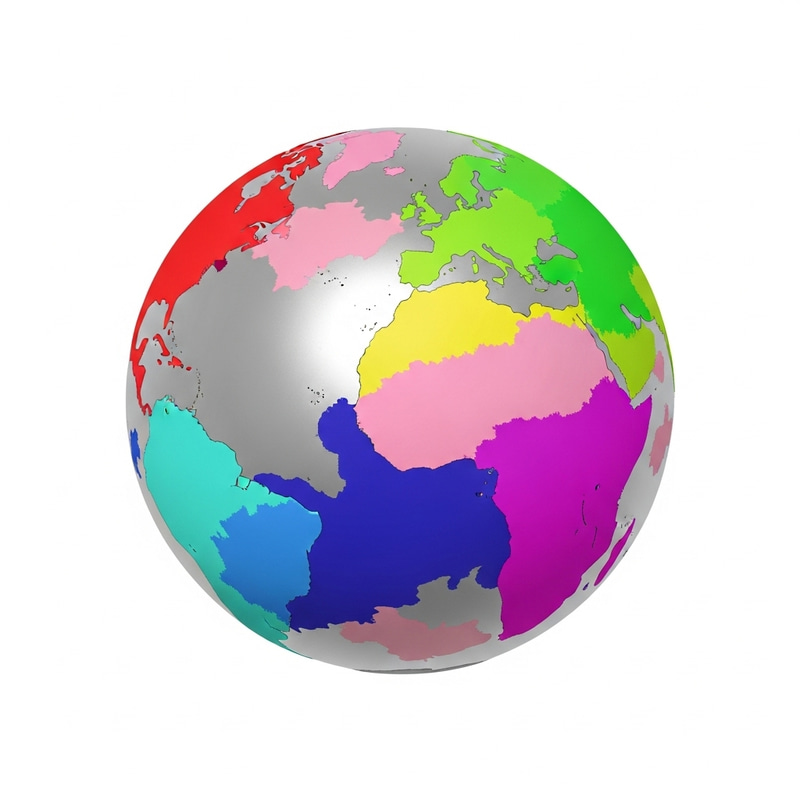 Colorful Alien Planet Illustration on White Background Colorful Alien Planet Illustration on White Background