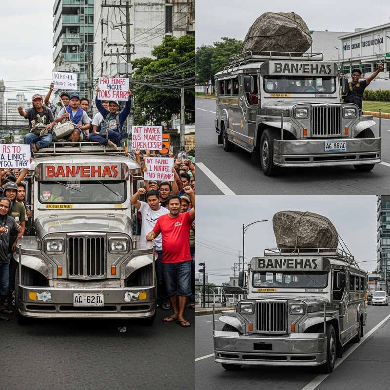 Protest Against Jeepney Phaseout: Traditional vs Modernized Jeep Design Protest Against Jeepney Phaseout: Traditional vs Modernized Jeep Design
