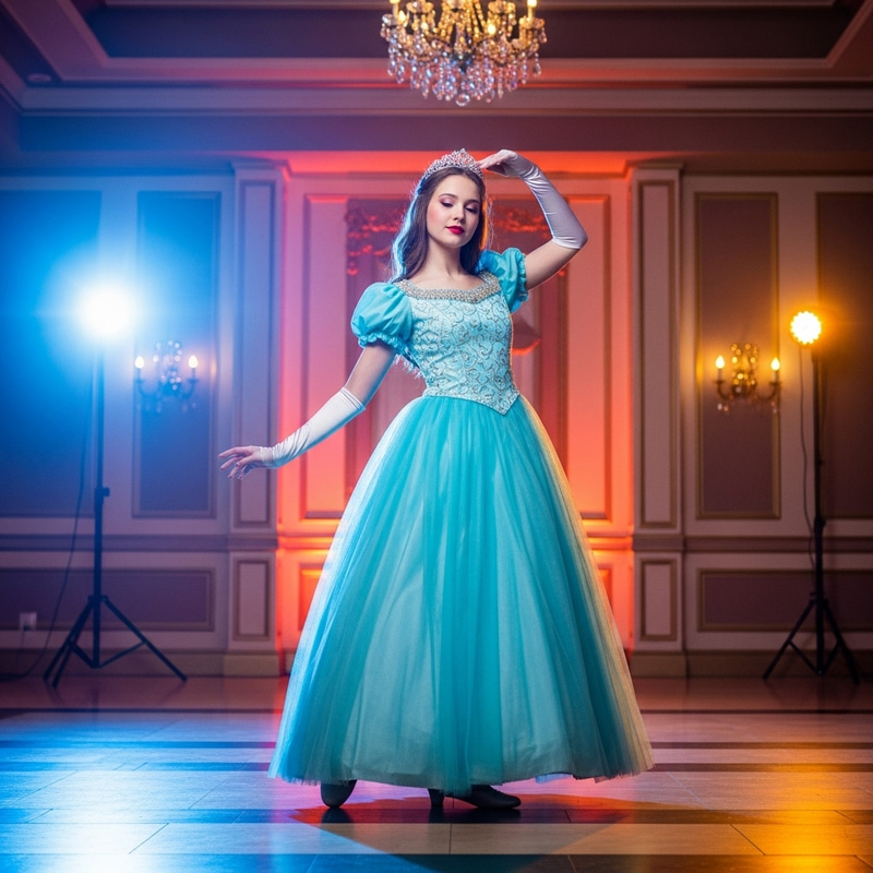 Fairytale Princess in a Vibrant Ballroom Fairytale Princess in a Vibrant Ballroom