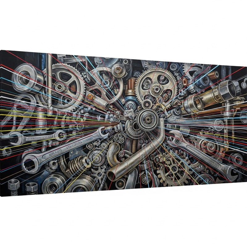 Modern Industrial Supplies with Dramatic Art Movement