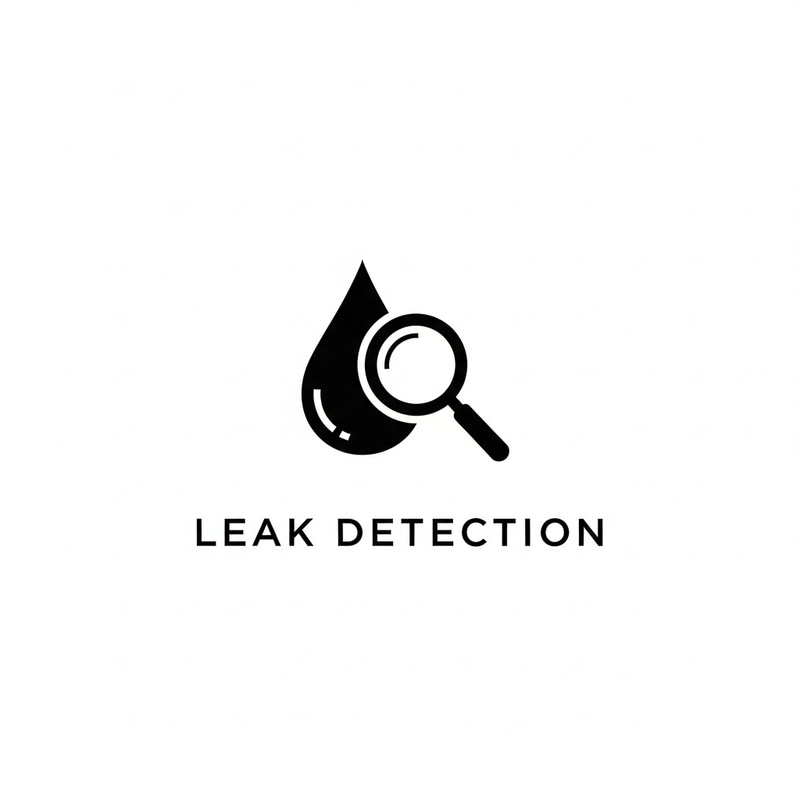 Minimalistic Leak Detection Logo Design Minimalistic Leak Detection Logo Design