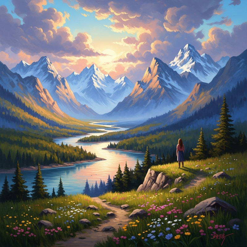 Evocative Landscape Painting | Natural Beauty