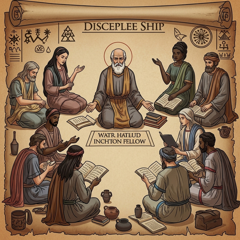 Discipleship Scenes on Ancient Parchment