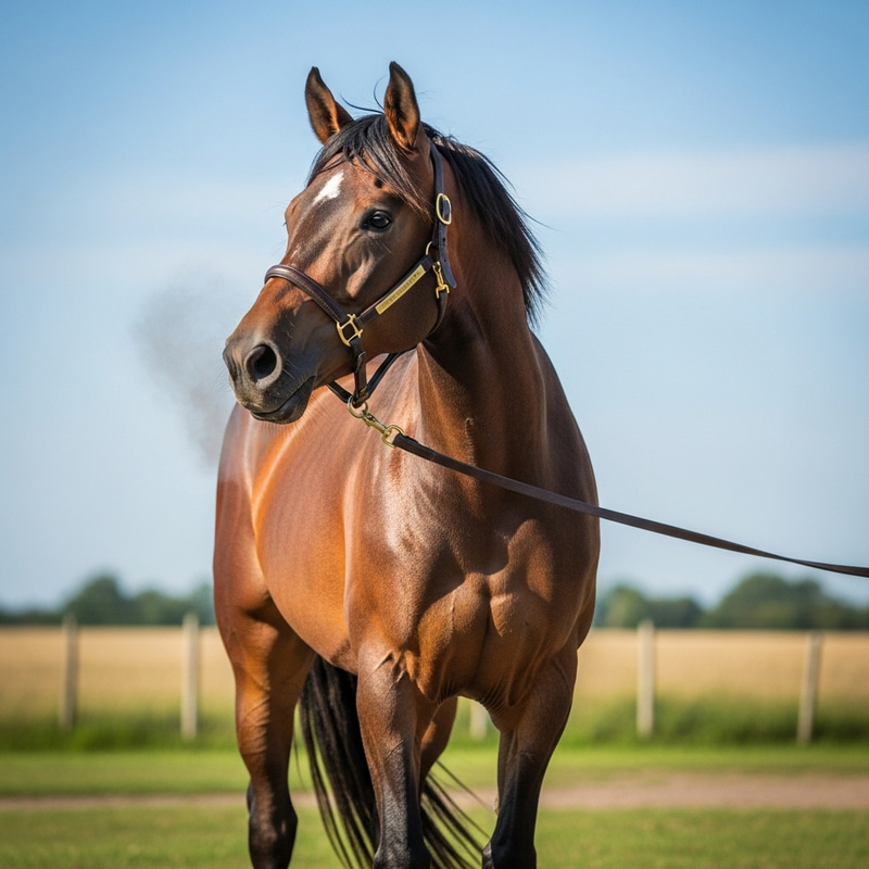 Majestic Horse with Shiny Coat | Elegant Stance in Sunlight
