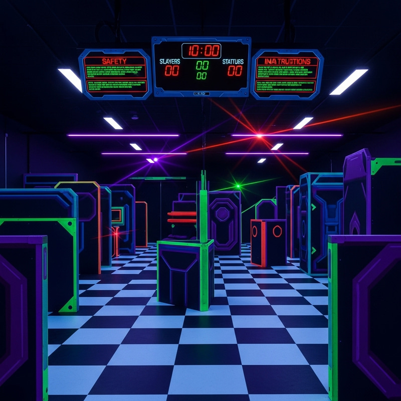Futuristic Lasertag Arena Experience Futuristic Lasertag Arena Experience