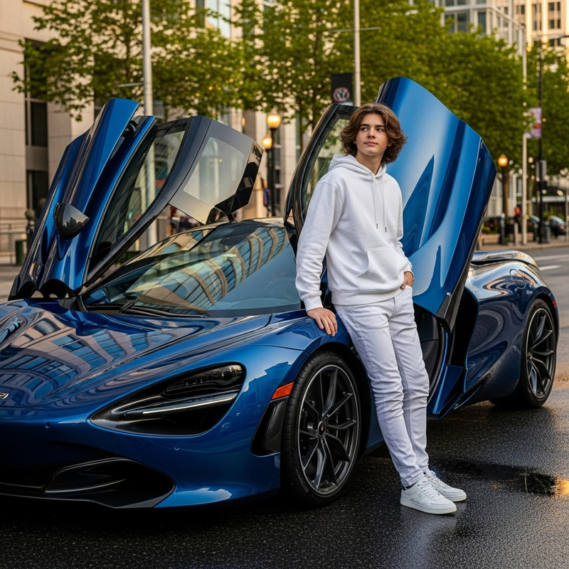 Realistic Person by Porsche 911 | Authentic World Scene