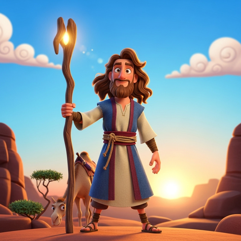 Pixar-Style Moses: Dynamic 3D Animation