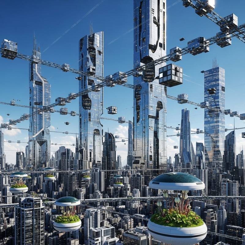 Abstract Futuristic Cityscape: A Dazzling Vision Abstract Futuristic Cityscape: A Dazzling Vision