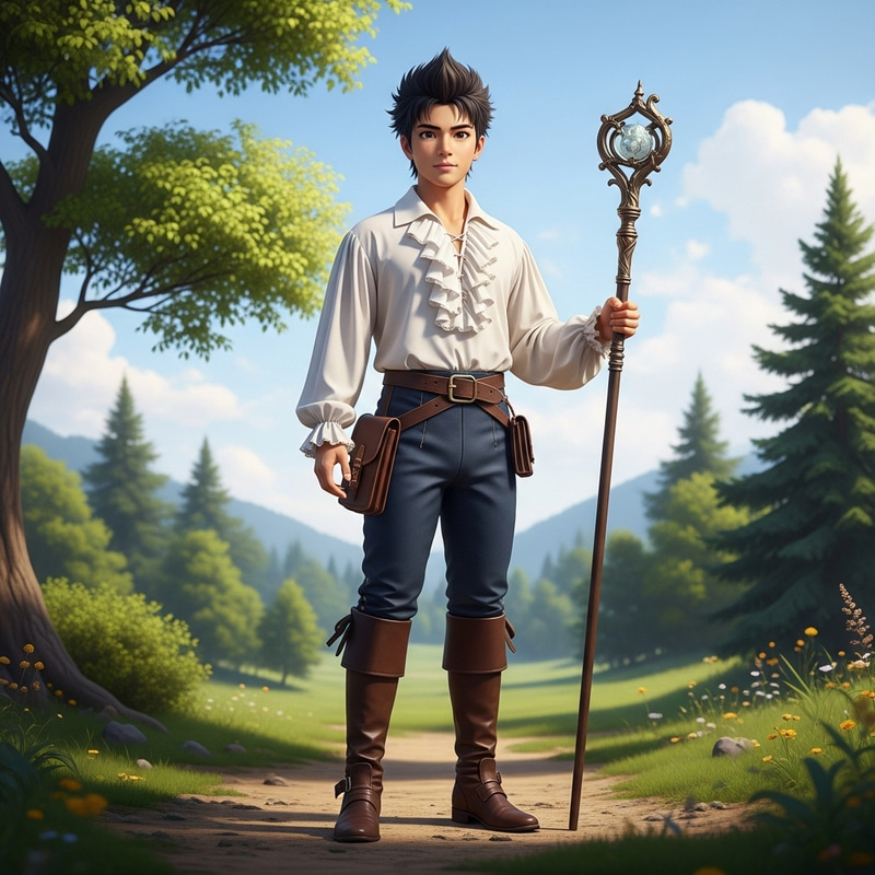 Anime Boy in European Fantasy Attire | Fashion Storyteller Anime Boy in European Fantasy Attire | Fashion Storyteller