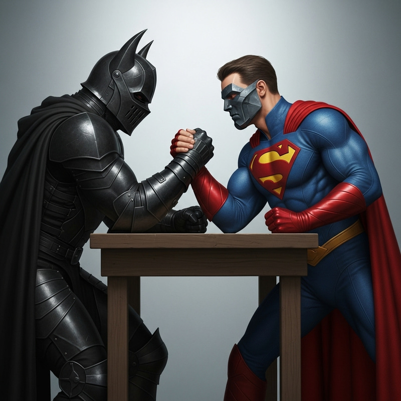 Epic Arm Wrestling Showdown: Earth Vader vs. Superman