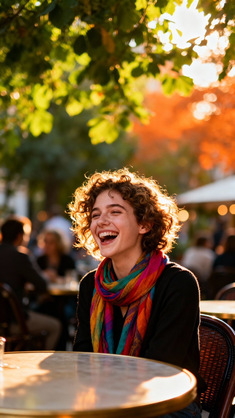 Vibrant Outdoor Café Tinder Photo Vibrant Outdoor Café Tinder Photo