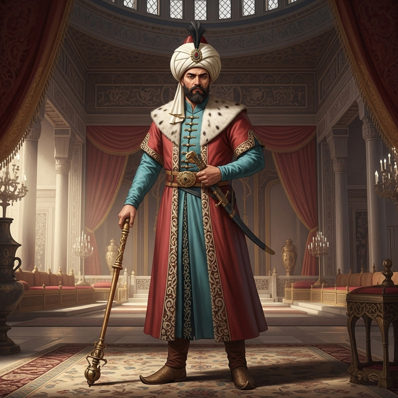 Fatih Sultan Mehmet | 15th Century Ottoman Empire Ruler in Grand Attire