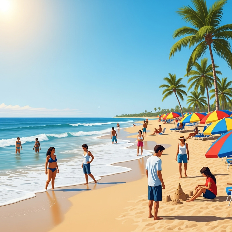 Tranquil Beach Setting | Serene Summer Day Vibes Tranquil Beach Setting | Serene Summer Day Vibes