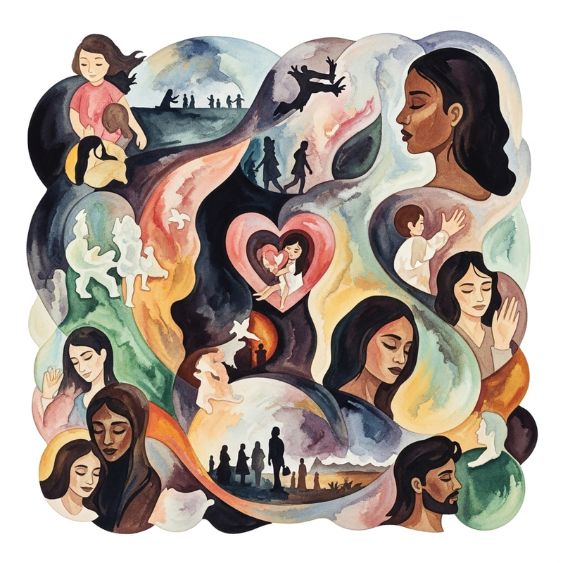 Refugee Resettlement Watercolor Painting Refugee Resettlement Watercolor Painting