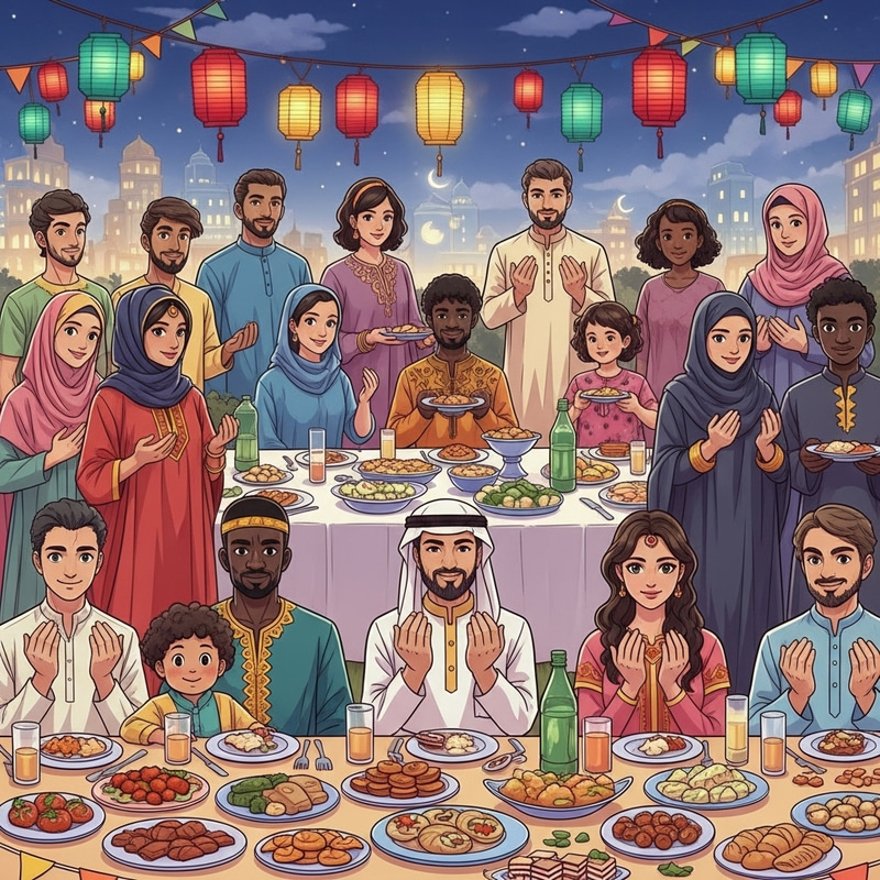 Diverse Eid Celebration: Joyful Unity & Gratitude Diverse Eid Celebration: Joyful Unity & Gratitude