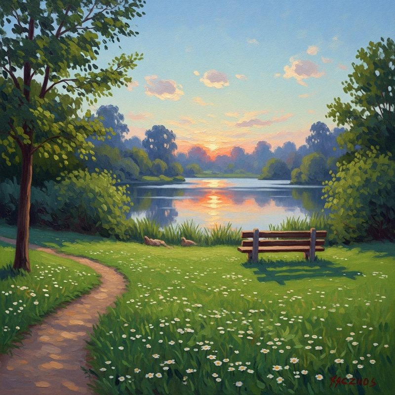 Simple Park Painting Tutorial | Easy to Replicate Simple Park Painting Tutorial | Easy to Replicate