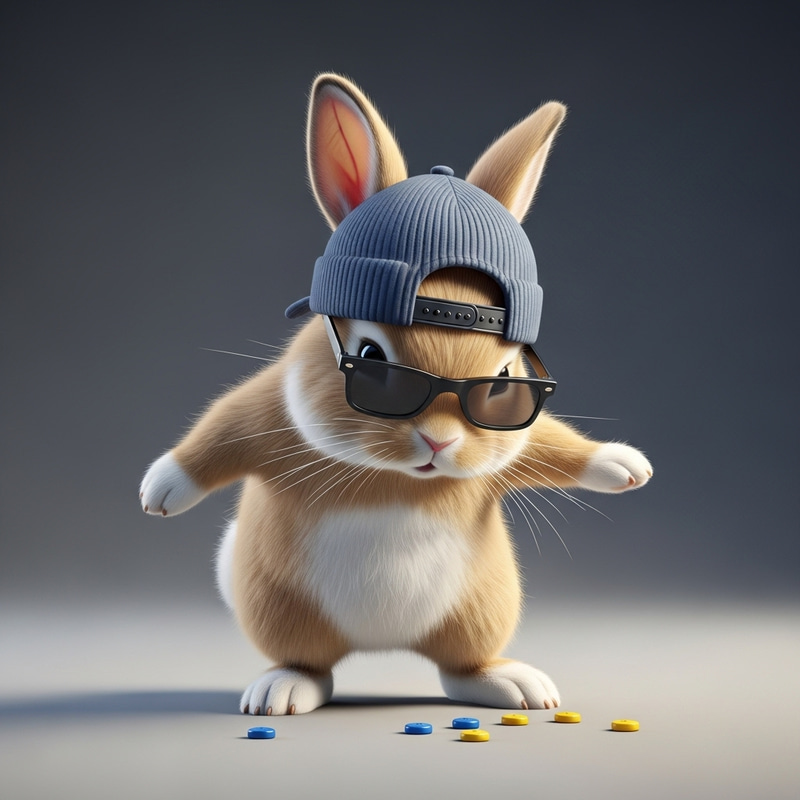 Cute Rabbit Tap Dance: Little Rap Performance Cute Rabbit Tap Dance: Little Rap Performance