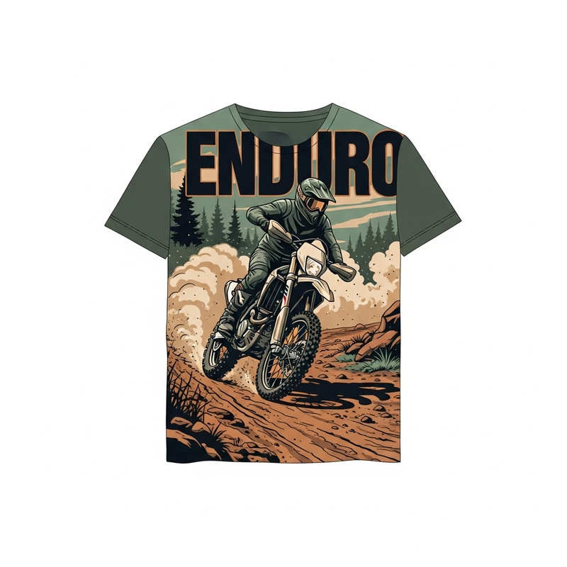Enduro Motorcycle Racing T-Shirt Design