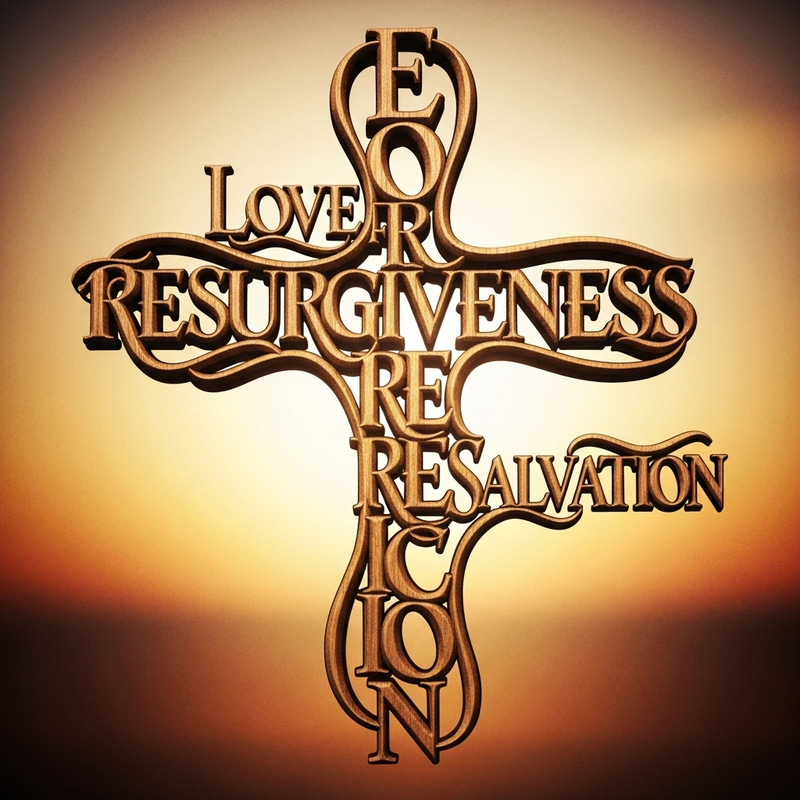 Artistic Cross Representing Love, Forgiveness, Resurrection & Salvation Artistic Cross Representing Love, Forgiveness, Resurrection & Salvation