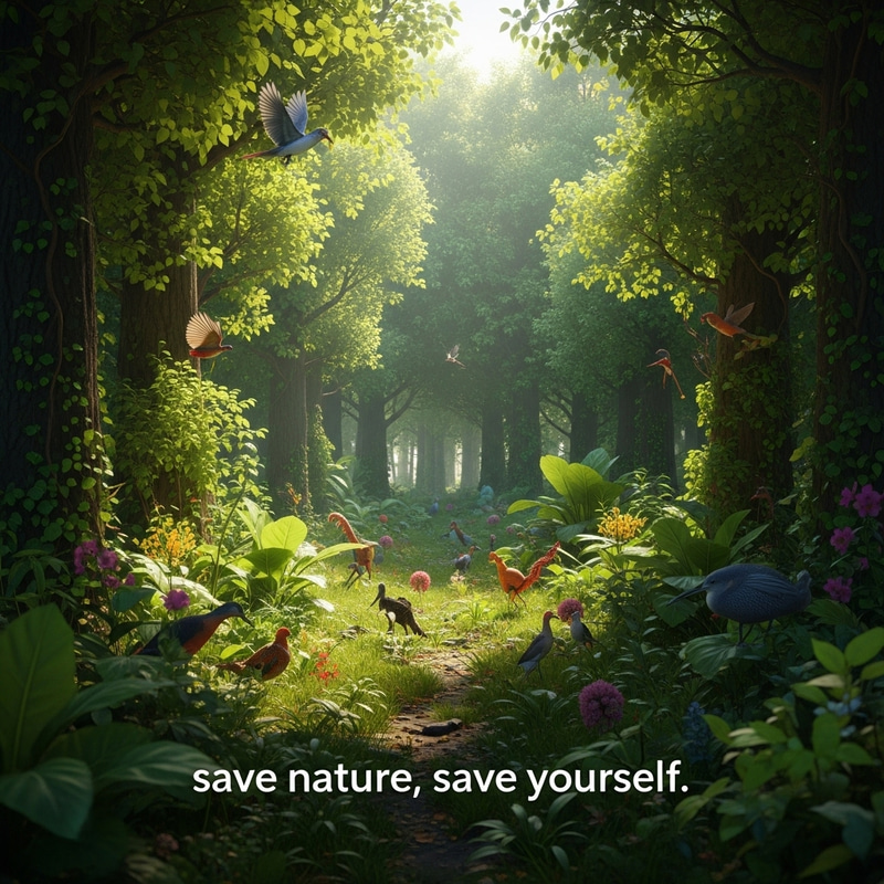 Vibrant Forest Ecosystem: Save Nature, Save Yourself