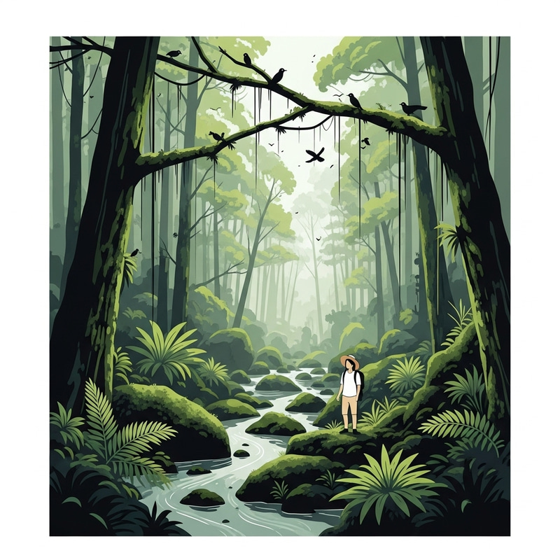 Rainforest Exploration: Minimalist Experience