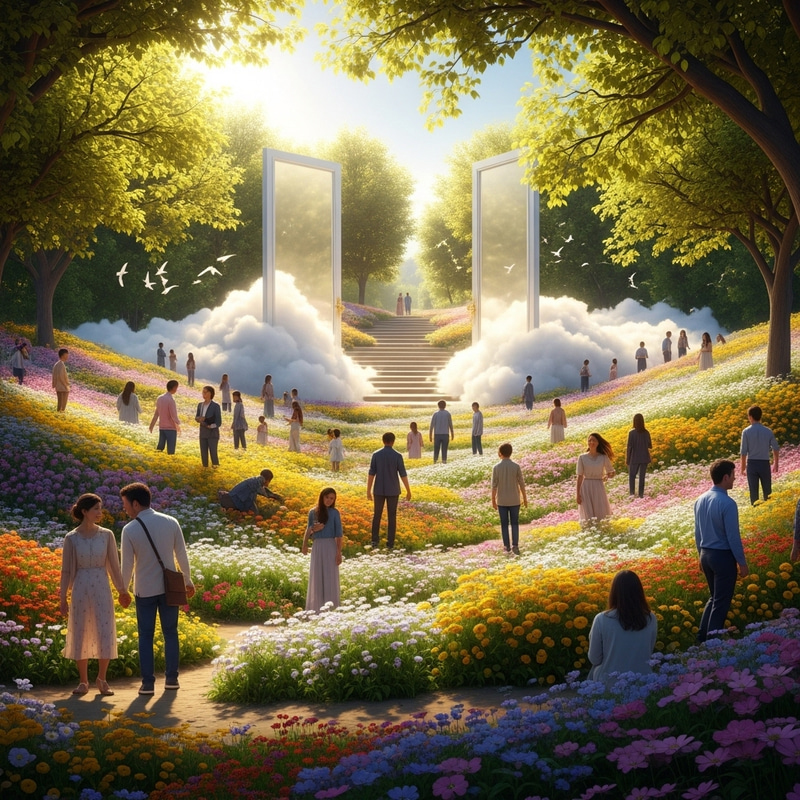 Heavenly Floral Paradise: Vibrant Colors & Joyful Atmosphere Heavenly Floral Paradise: Vibrant Colors & Joyful Atmosphere