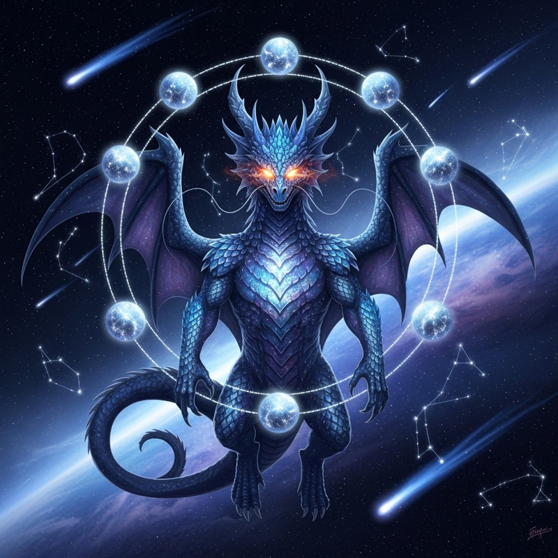 Aurelion Sol: Majestic Cosmic Dragon in Deep Space